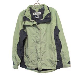 Columbia Jacket Sportswear Core Interchange Coat In Green/Blue zip up Pockets